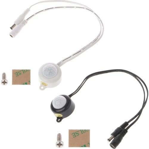 OOTDTY DC 5-24V/5A With Plug For LED Strip Human Body Infrared PIR Motion Sensor Switch Energy-Saving TDL-2025-B Plastic