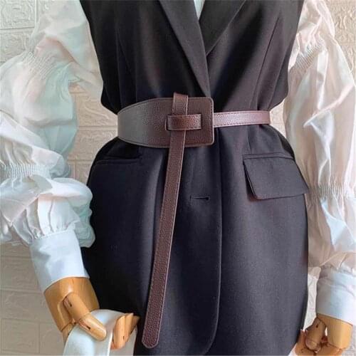Belts Retro Women 2021 Waistband Wide Fashion Women Faux Leather women Waist Belt Dress Decor female belt Belts for Women 2021