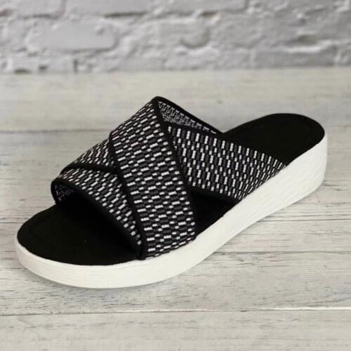 Sandals For Women 2021 Stretch Cross Orthotic Slide Sandals Casual Anti-slip Slippers Comfort And Support Sandal Women Sandalias