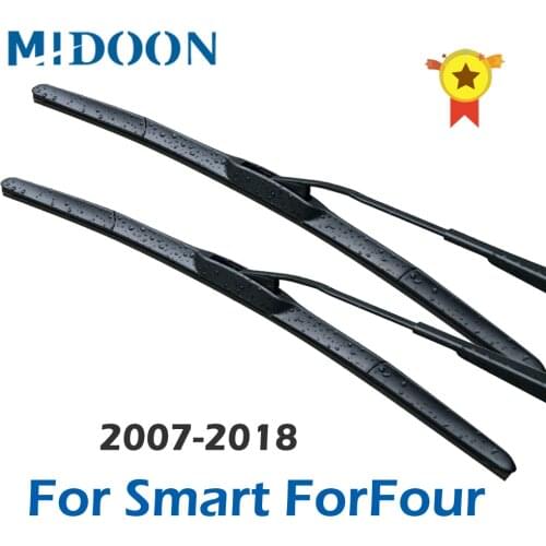 MIDOON Wiper Blades for Smart ForFour Fit Hook Arms 2007 2008 2009 2010 2011 2012 2013 2014 2015 2016 2017 2018