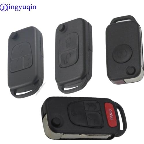 1/2/3/4 Buttons Replacement Remote Flip Folding Car Key Shell For Mercedes Benz W168 W124 W202 1984-2004 A C E For Two Smart