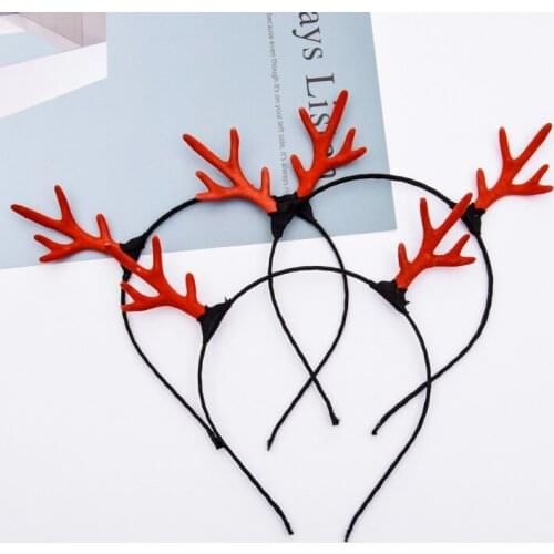 Glowing antler hair hoop led lamp christmas brithday headpiece shake flashing colorful ear headband night market stall wholesale