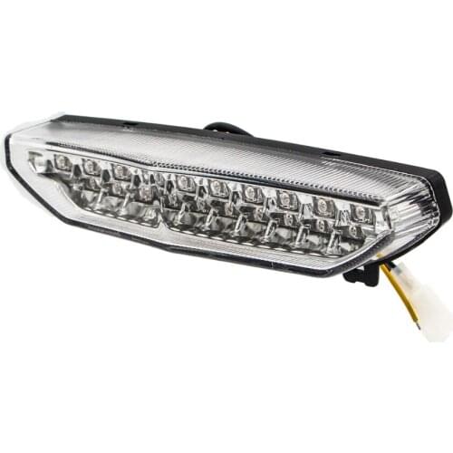 Clear Black Motorcycle LED Taillight Rear Brake Turn Signal Tail Light for Kawasaki ZX6R 07-08 ZX10R 08 Models