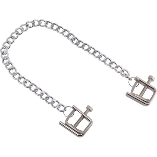 MaryXiong Metal Nipple Clamps with Chain Breast Clip Bdsm Bondage Sex Toys for Couples Fantasy Fetish Erotic Toys for Woman