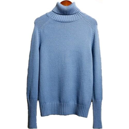 High collar Sweaters Women 2019 Autumn Winter Knit Pullover Students Casual Top Thicken Bottoming shirt Female Thermal underwear