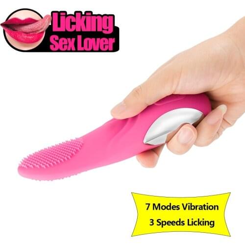 Erotic Licking Tongue Vibrator Oral Blowjob Dildo Vibrator Female Masturbator Clitoris Stimulator Adult Sex Toys for Woman