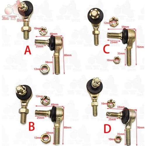 1Pair Metal M10 Tie Rod Ball Joint For 50cc 70cc 90cc 110cc 125cc 150cc 200cc 250cc ATV Quad