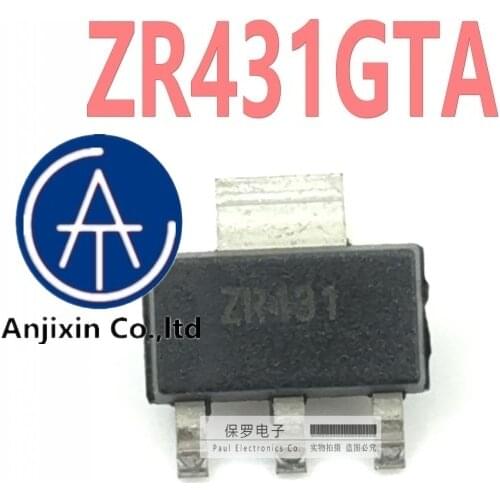 10pcs 100% orginal new voltage reference chip ZR431GTA ZR431 SOT-223 patch in stock