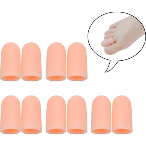 2Pcs Toe Finger Protector Silicone Gel Tubes Corn Blister Protect Pain Relief Sleeve Cover Toe Separators Hand Foot Care Tool