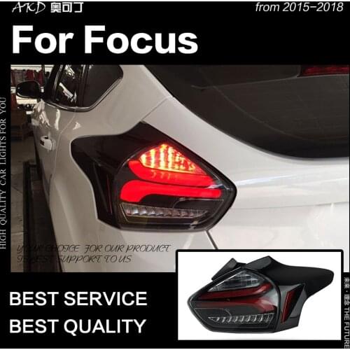 AKD Car Styling for Ford Focus Tail Lights 2015-2018 Focus Hatchback LED Tail Lamp LED DRL Signal Brake Reverse auto Accessories