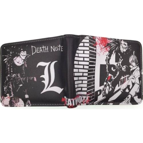 Anime Wallets New Designer Death Note Wallet Young Boy Girls Purse Small Money Bag