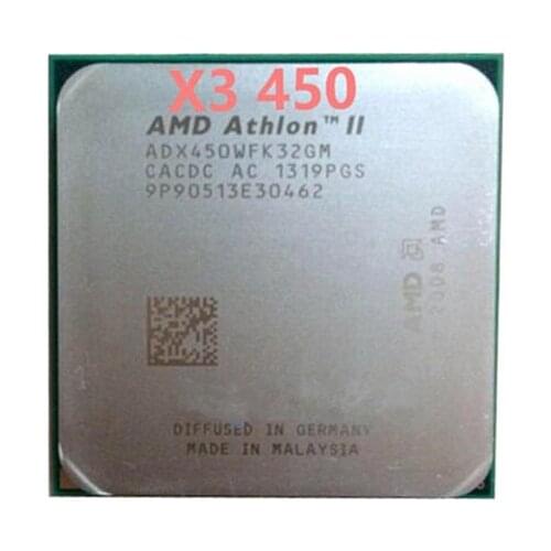 Free shipping AMD Athlon II X3 450 3.2GHz Socket AM3 938-pin Processor Dual-Core 1.5M Cache 45nm CPU scrattered pieces