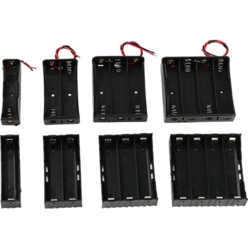 Hot Sell 18650 Power Bank Cases 1X 2X 3X 4X 18650 Battery Holder Storage Box Case 1 2 3 4 Slot Battery Container With Wire Lead