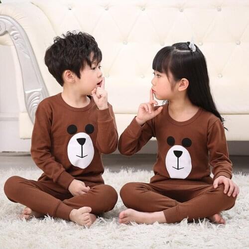 Baby Kids Pajamas Sets Cotton Boys Sleepwear Suit Autumn Girls Pajamas Long Sleeve Pijamas Tops+Pants 2pcs Children Clothing