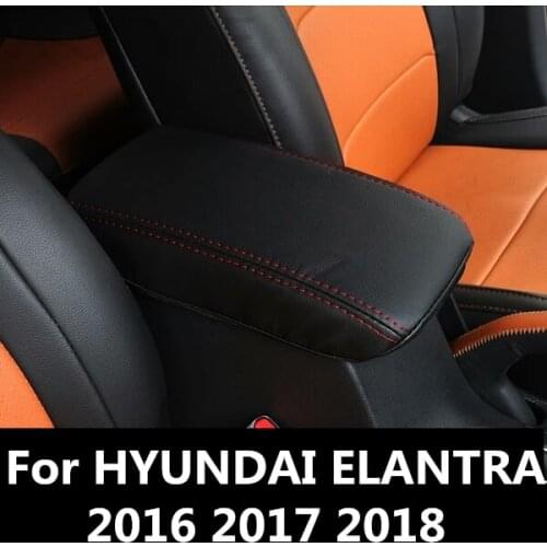 For hyundai Elantra 2016 2017 2018 car central container armrest box PU Leather auto car-styling content box holder accessories