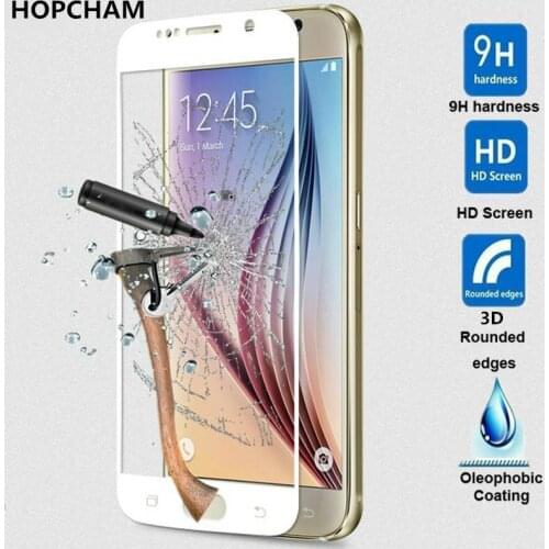 HOPCHAM Full Cover 9H Screen Protector For Samsung Galaxy A3 A5 A7 2016 Tempered Glass For Samsung A5 A3 A7 2017 Protective film