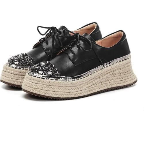 Kanseet Women Shoes Wholesale Platform Pumps High Quality Popular Shoes Hot Genuine Leather Handmade Round Toes Mid Heels Shoes