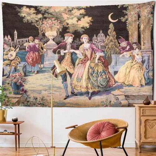 Character Oil Painting Tapestry Wall Hanging Bohemian Style Hippie Tapiz Sheep Kawaii Childrens Room Home Decor