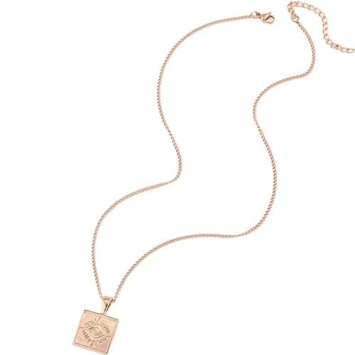 Mavis Hare IKE Necklace The eye of the sun Stainless Steel Eye Pendant Necklace for Bless health and safety