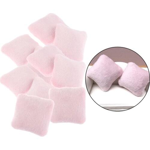 1:12 Mini Dollhouse Furniture Sofa Pillow Set 10pcs Simulation Miniature Living Room Couch Cushions Doll House Decor