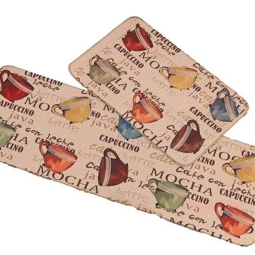 Degreasing Water Absorbing Dustproof Comfortable Cotton And Linen Printing Kitchen And Bathroom Mat Kit Kitchen Mat