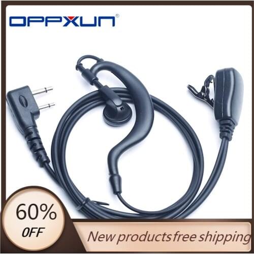 Oppxun Fast Shipping 2Pin Headphones Walkie Talkie for ICOM V8 V85 V80 V82 Two Way Radios 2021 Hot Sale Dropshipping