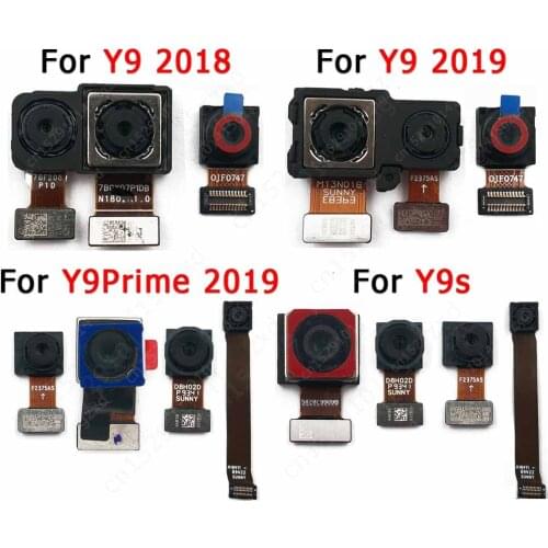 Original Rear Front Camera For Huawei Y9s Y9 Prime 2019 2018 Backside Selfie Frontal Facing Flex Back Camera Module Spare Parts