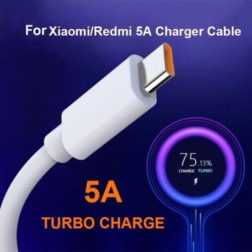 Original Xiaomi 5A Turbo Charger Cable Quick Charging Type C USB Line For Mi 9 10 11 Pro 9Se CC9 Pro Redmi Note 9 9S 9C k30S 10X