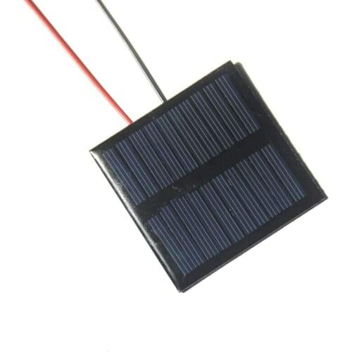 BUHESHUI Polycrystalline Epoxy 0.45W 5V Mini Solar Cell Module With Wire/Cable DIY Solar Panel Charger For 3.6V Battery 60*60MM