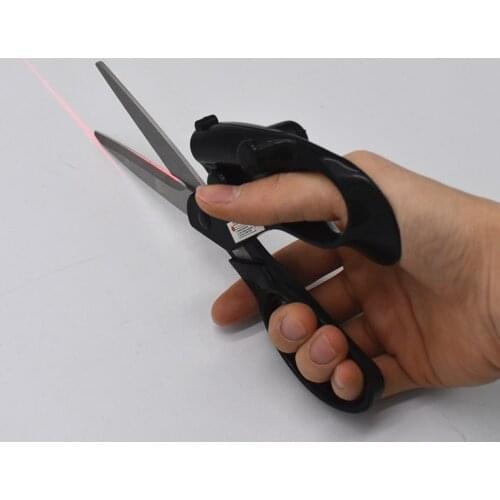 Professional Laser Scissors Stainless Steel DIY Infrared Scissors Multifunctional Office Household Sewing Multipurpose Scissors