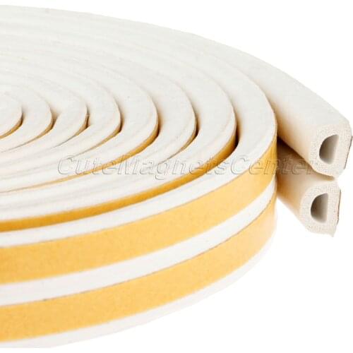 1Pc 5m Self-Adhesive D Type Doors Windows Foam Seal Strip Soundproofing Collision Avoidance Rubber Sealing Strips Sticker