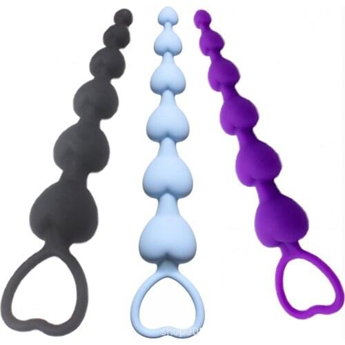 Silicone Anal Beads Training Toys Butt Plugs Prostate Massage Sex Toys For Women Man Anus Masturbation Dilator Intimate Goods
