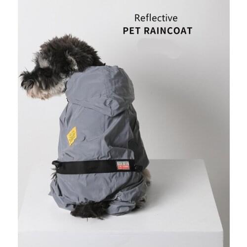 Reflective Pet Dog RainCoat Small Medium Dog Clothes Jacket Jumpsuit for French Bulldog Clothes Waterproof Clothing for Dogs