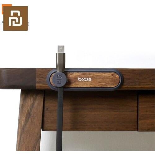 Instock Xiaomi TUP2 Magnetic Absorption Cable Clip High compatibility Practical magnetic base Wood texture for smart life
