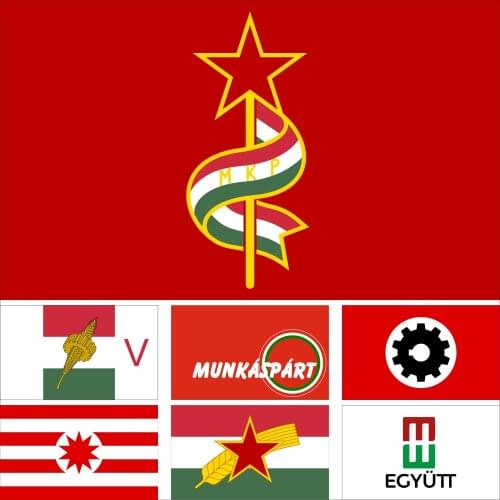 Hungarian Communist Party (Variant) Party Flag 3X5FT 90X150CM 100D Polyester Working Peoples Banner