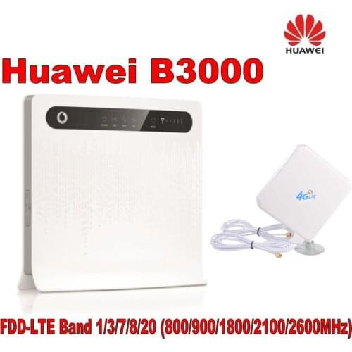 Vodafone B3000(Huawei B593s-22) LTE 4G Wireless CPE Router support FDD800/900/1800/2100/2600Mhz&4g antenna