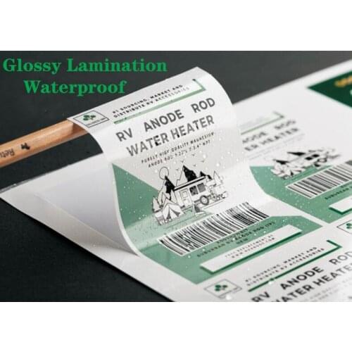 Waterproof White PVC Oil Resistance Personalized Logo Sticker Adhesive Label