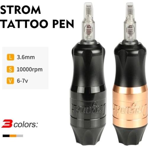 Rotary Tattoo Machine Short Pen Strong Quiet Motor Tattoo Gun Space Aluminum For Liner Shading Permanent Makeup Tools