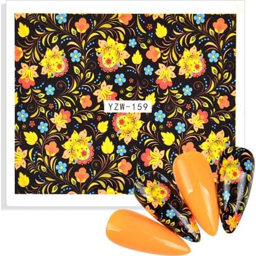 1 Sheet Watermark Decals Stickers Flowers Water Decal For Nails Transfer Sliders Manicure DIY Nail Art Decoration Tattoos