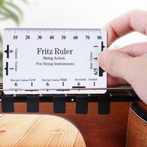 1pc Guitar Neck Ruler Accurate Portable PVC String Action Ruler Gauge for Guitar