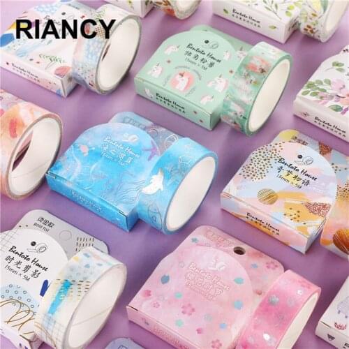 1pc Kawaii Foil Washi Tape Scrapbooking Masking tape Stickers scrapbooking Washitape Washy tape sumikko 02589