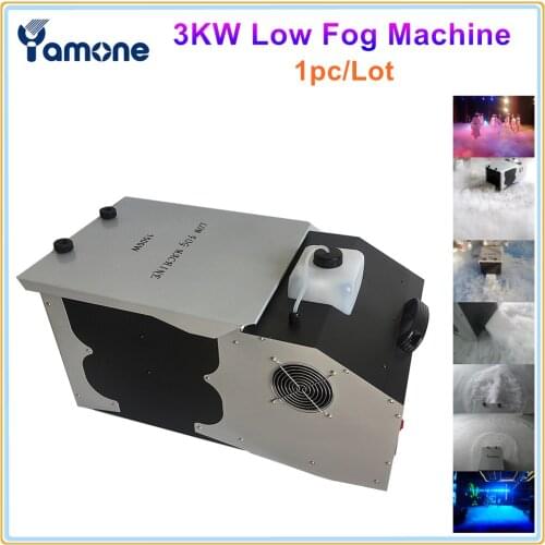 1pc/Lot 3000W Low Lying Ground Fog Machine Use Oil and Frozen Ice DMX Dry Ice Effect Smoke Stage Effect Equipment For Xmas Party