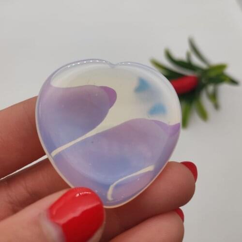1pcs natural thumb heart Healing quartz Crystal therapy craft Reiki treatment Minerals stones