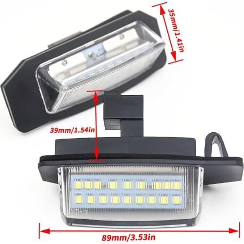 2Pcs LED Number License Plate Light For Mitsubishi Outlander XL(CW) 2006-2012 For Lancer Sportback 2008-2012