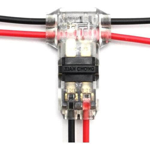 5Pcs/lot 2 Pin 2 Way 300v 10a Universal Compact Wire Wiring Connector T SHAPE Conductor Terminal Block With Lever AWG 18-24