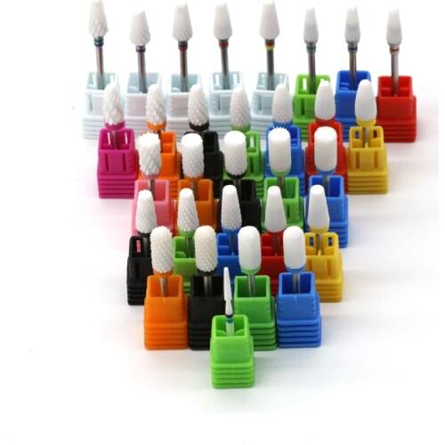 5 IN 1 And Ceramic Nail Drill Bit Milling Cutter for Electric Manicure Drill Bits for Pedicure Machine Polish Accessory