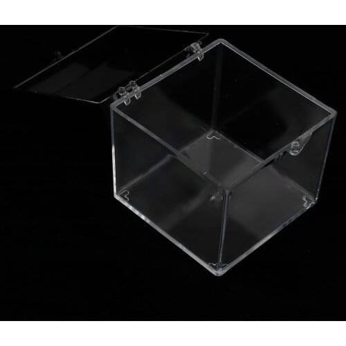Acrylic Display Case With Plastic Base Clear Show Box for Gemstone Collectible Toys Fugures Display 3x3x3.5cm