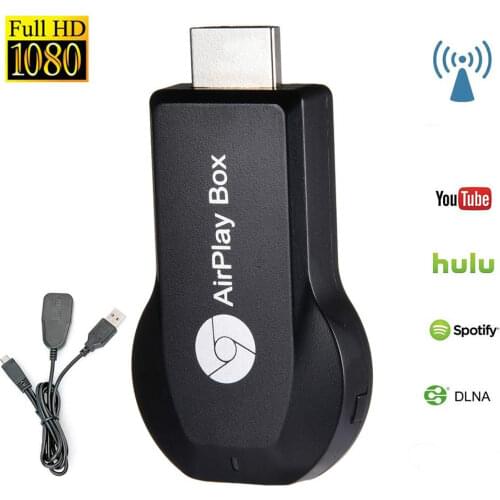 Anycast M9 Plus 2.4G 1080P Miracast Wireless DLNA AirPlay HDMI-compatible TV Stick Wifi Display Dongle Receiver Support YouTube