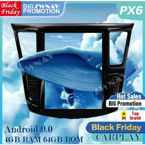 Tesla style Android 9.0 Screen Car Multimedia Player For Infiniti QX60 JX35 2012-2019 GPS radio stereo wifi big screen head unit