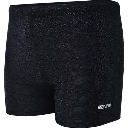 Men Shark Skin Water Repellent Professional Competitive Swimming Trunks Brand Soild Jammer Swimsuit Pant Racing Briefs